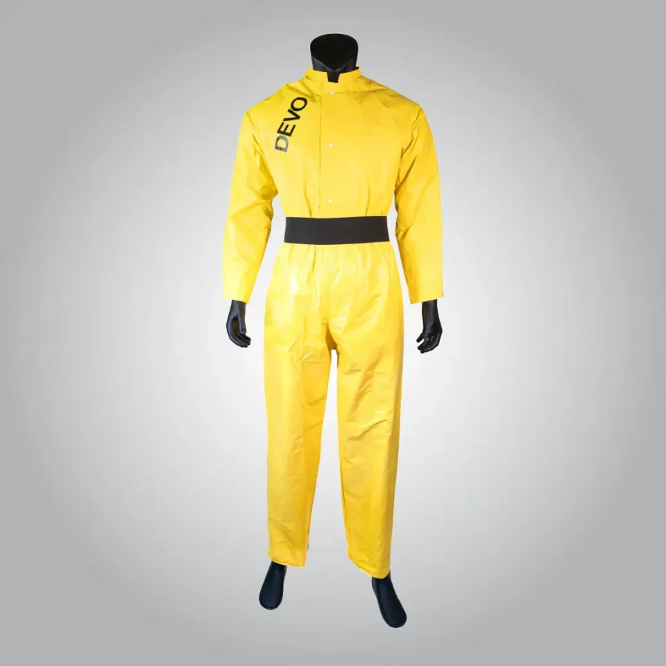Jumpsuit worn by Mark Mothersbaugh of Devo, similar or identical to that worn for 1978 performance on SNL