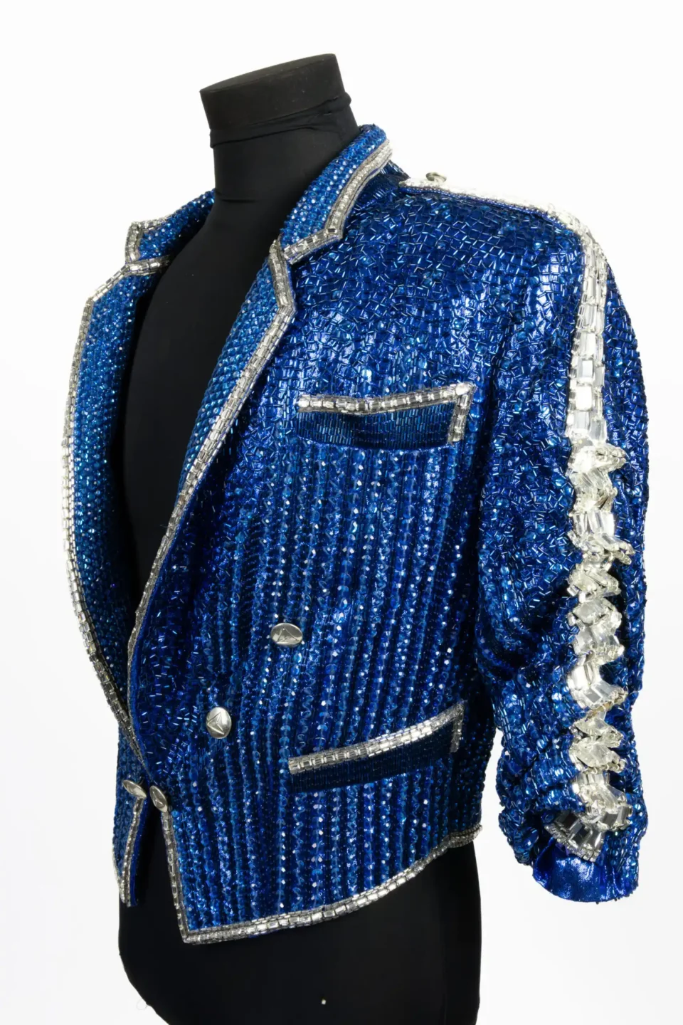 Jacket worn by Lionel Richie at the closing Ceremony for the 1984 Los Angeles Olympic games. Designed by Bill Whitten.